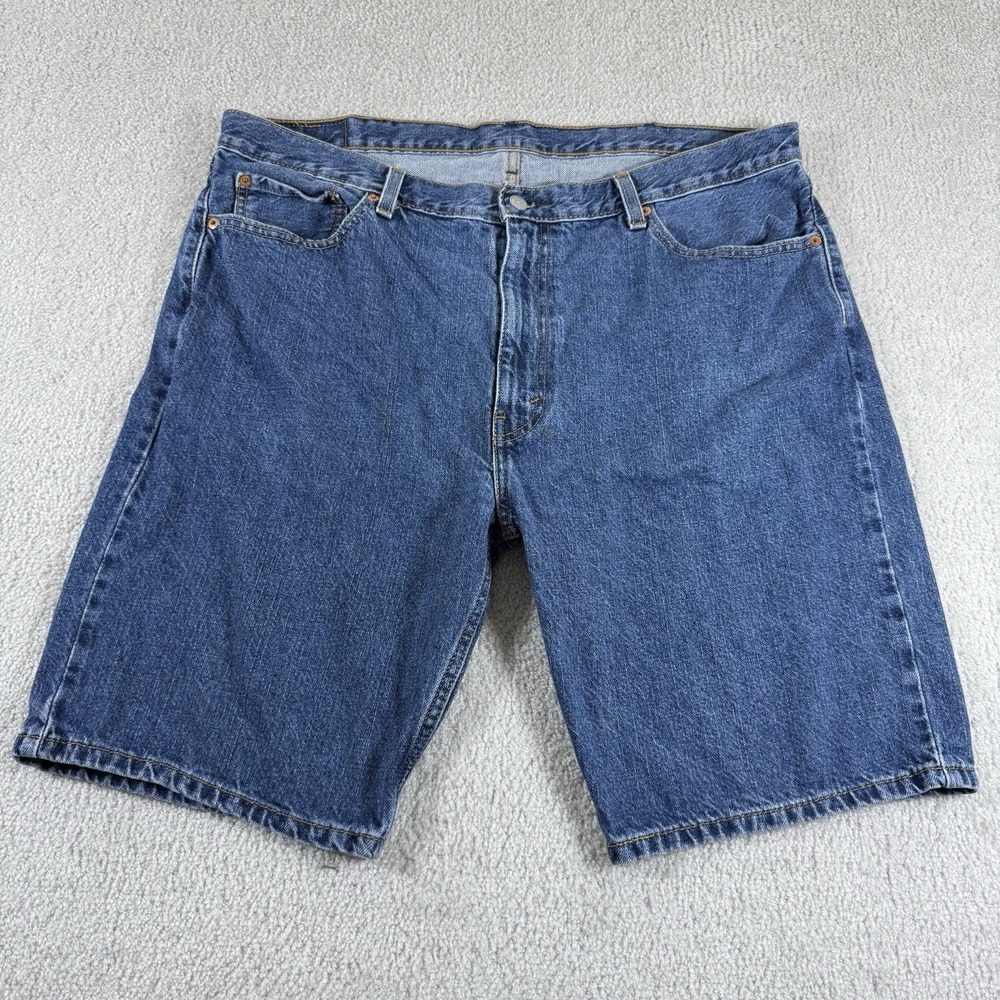 Levis 505 Shorts Mens 40‎ Blue Denim Jeans Jorts Regular Fit Y2K Medium Wash